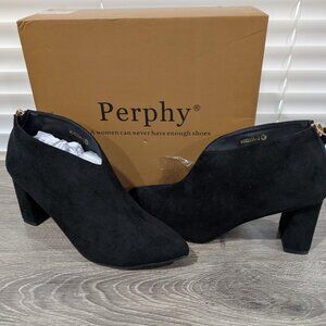 Perphy Womens Black Boots Size 7.5